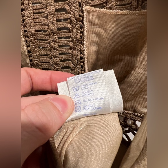 Vintage La Perla brown macrame ruched dress - Picture 5 of 10